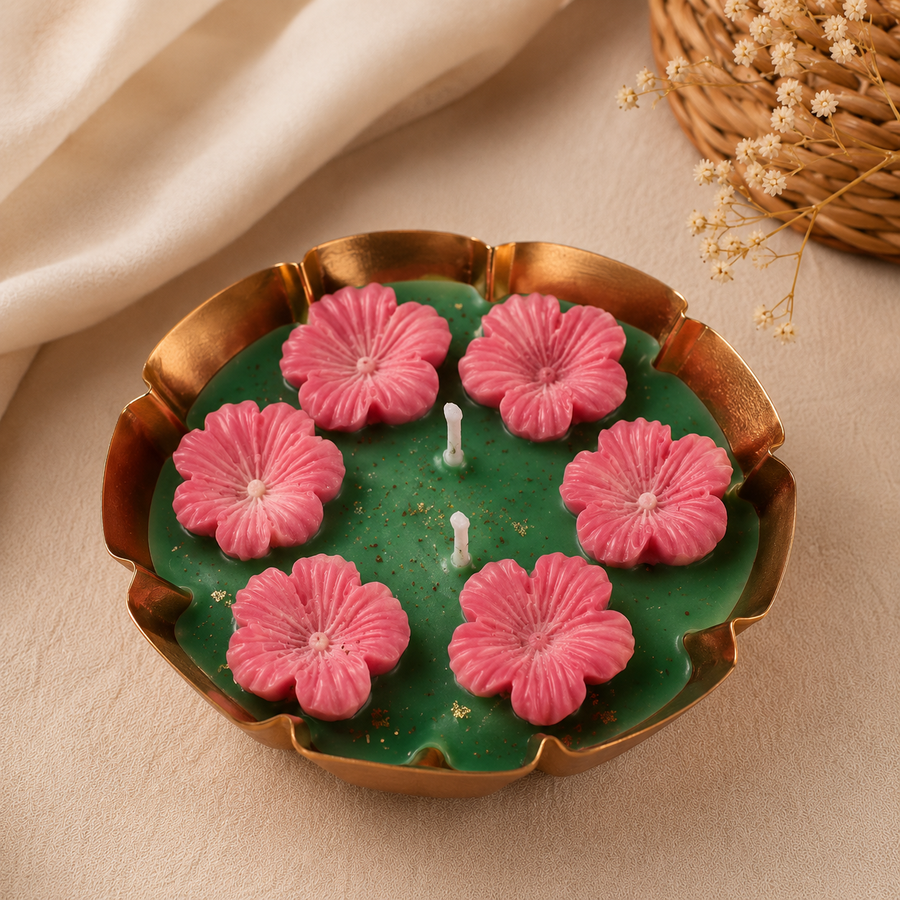 Floral Urli Candle Hamper
