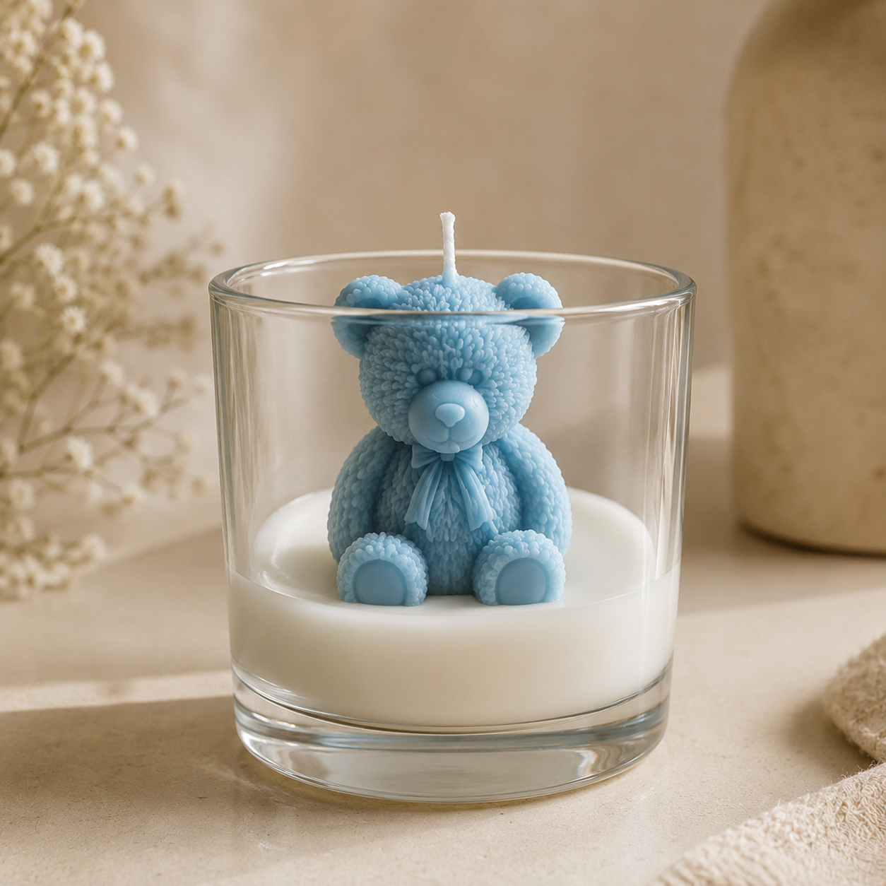 Teddy Bear Candle Gift Set