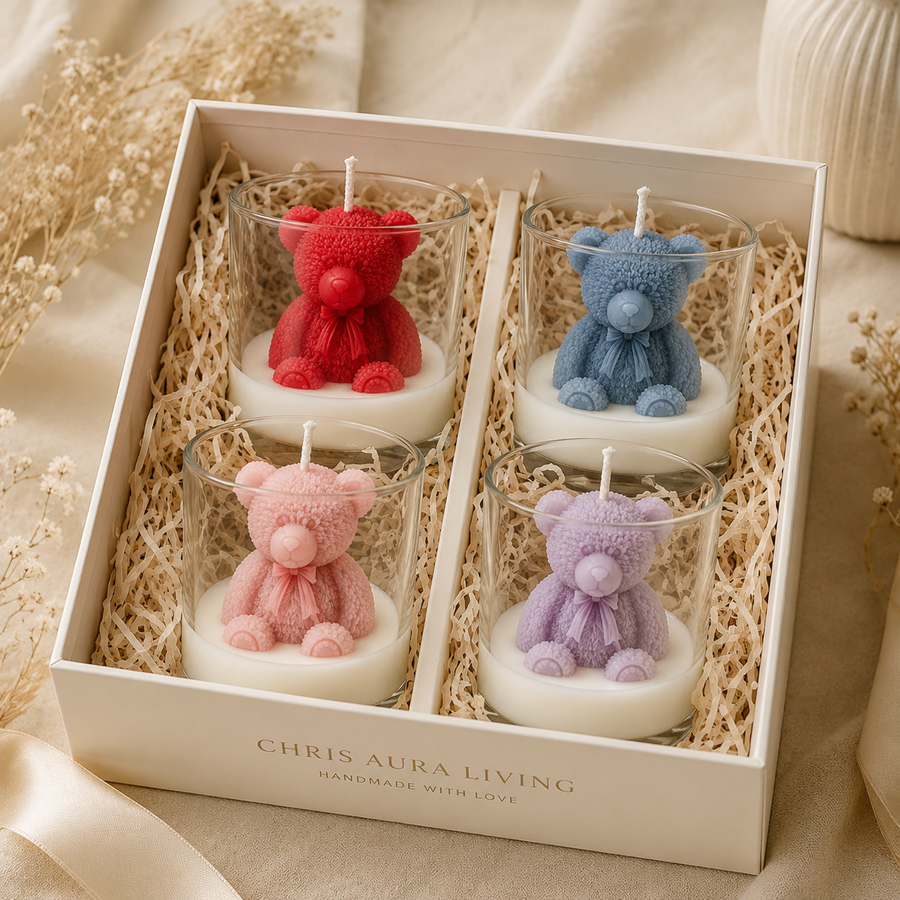 Teddy Bear Candle Gift Set