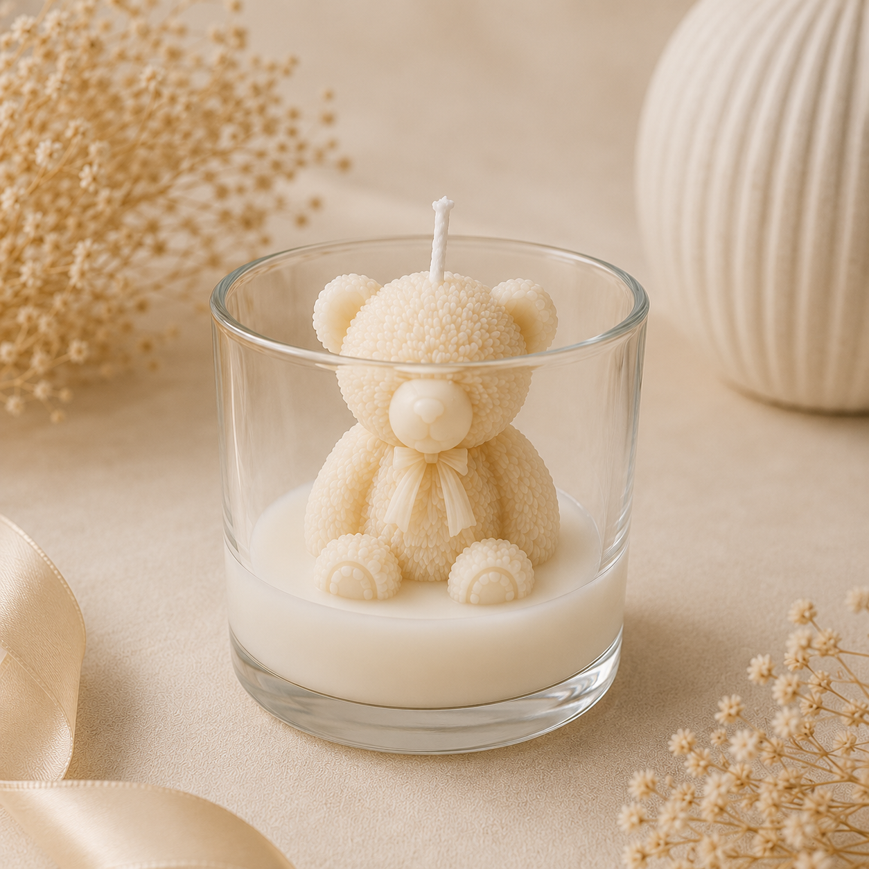 Teddy Bear Candle Gift Set