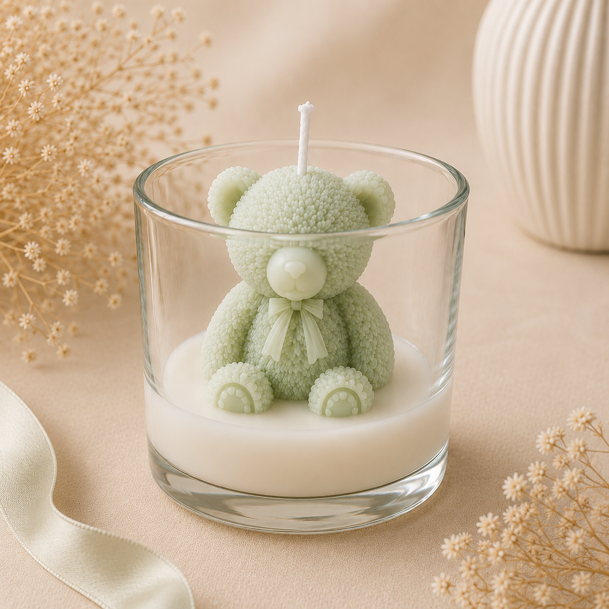 Teddy Bear Candle Gift Set